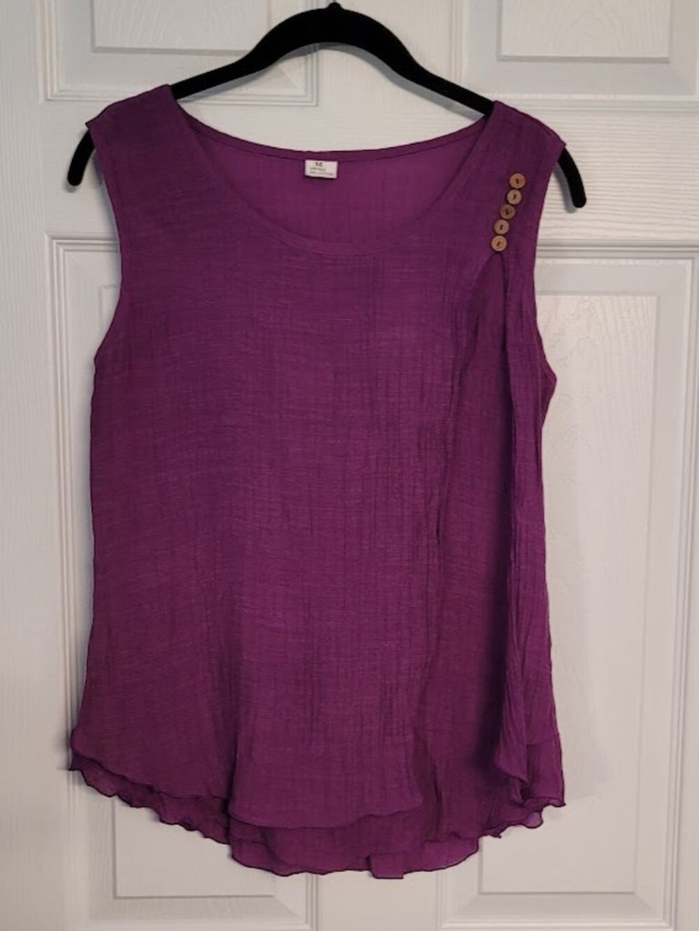Silk/cotton flowy lightweight top-Fits size Small-resort/beach/cruise/summer